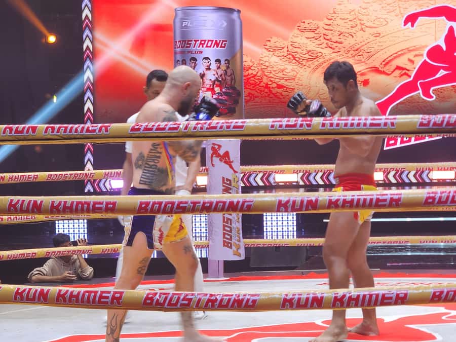 Phnom Penh:Kun Khmer Kickboxing Match at National TV Stadium - The Clinch Game: Why This Style Feels Different
